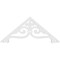 Ekena Millwork Pitch Finley Architectural Grade PVC Gable Pediment, 36"W x 15"H x 1"P (10/12) GPP036X015X100FIN - alternate 2